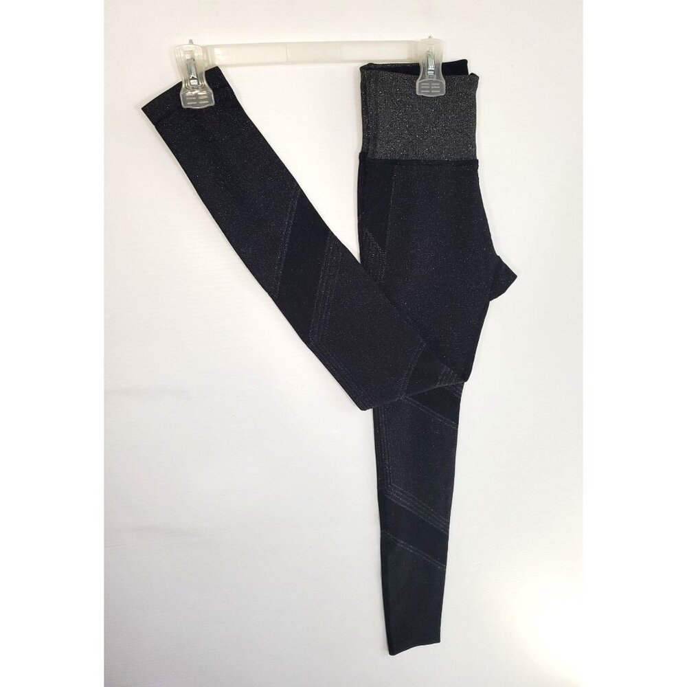 NWOT Athleta Lurex Twilight Black Shimmer Sparkle Tights Leggings Size XS 1179 - Picture 6 of 9